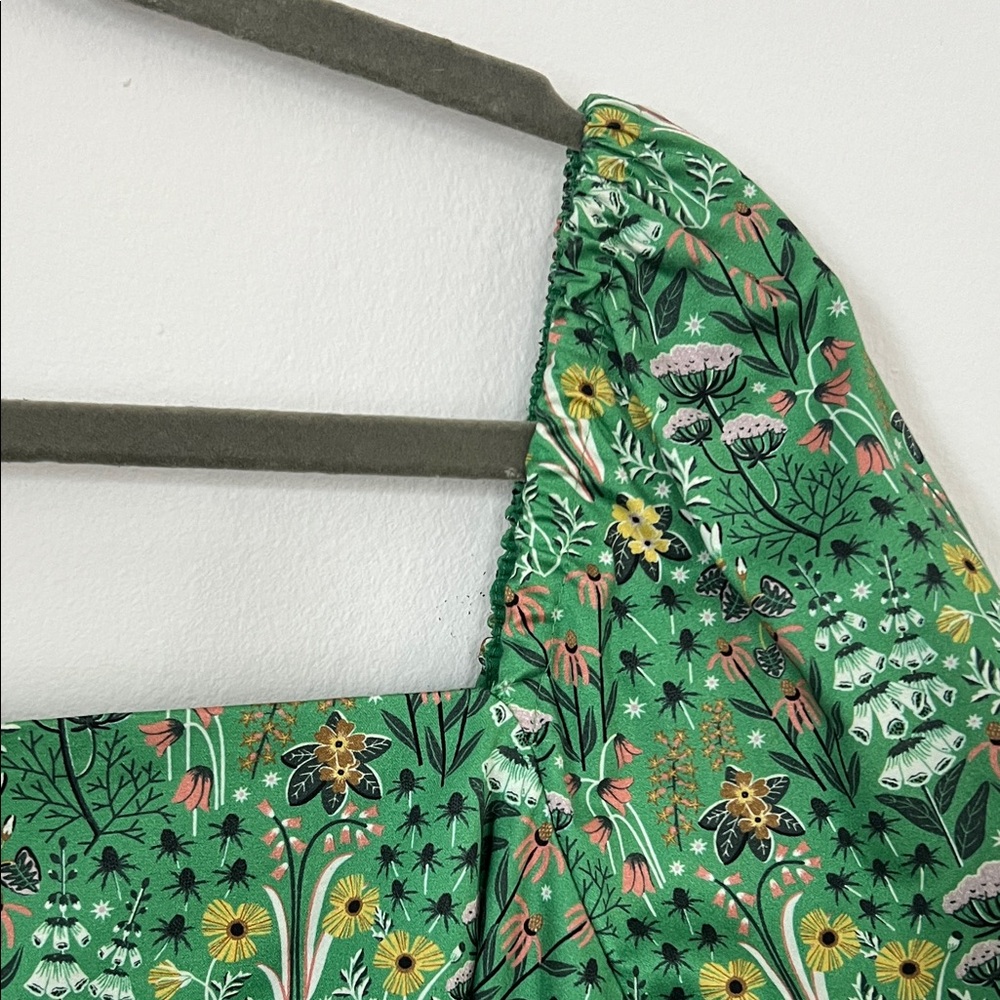 Boden Green Floral Mini Dress - Picture 3 of 7